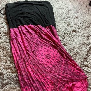 Black pink paisley Metal Mulisha hi lo dress